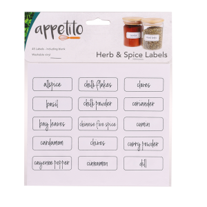 Appetito Herb and Spice Labels - Pack of 45