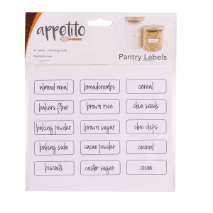Appetito Pantry Labels - Pack of 45