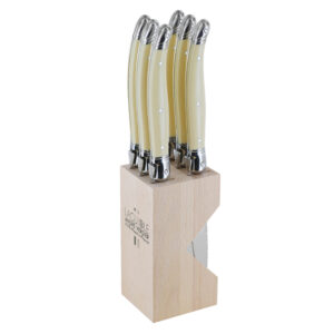 Verdier Steak Knife Block Set - Ivory