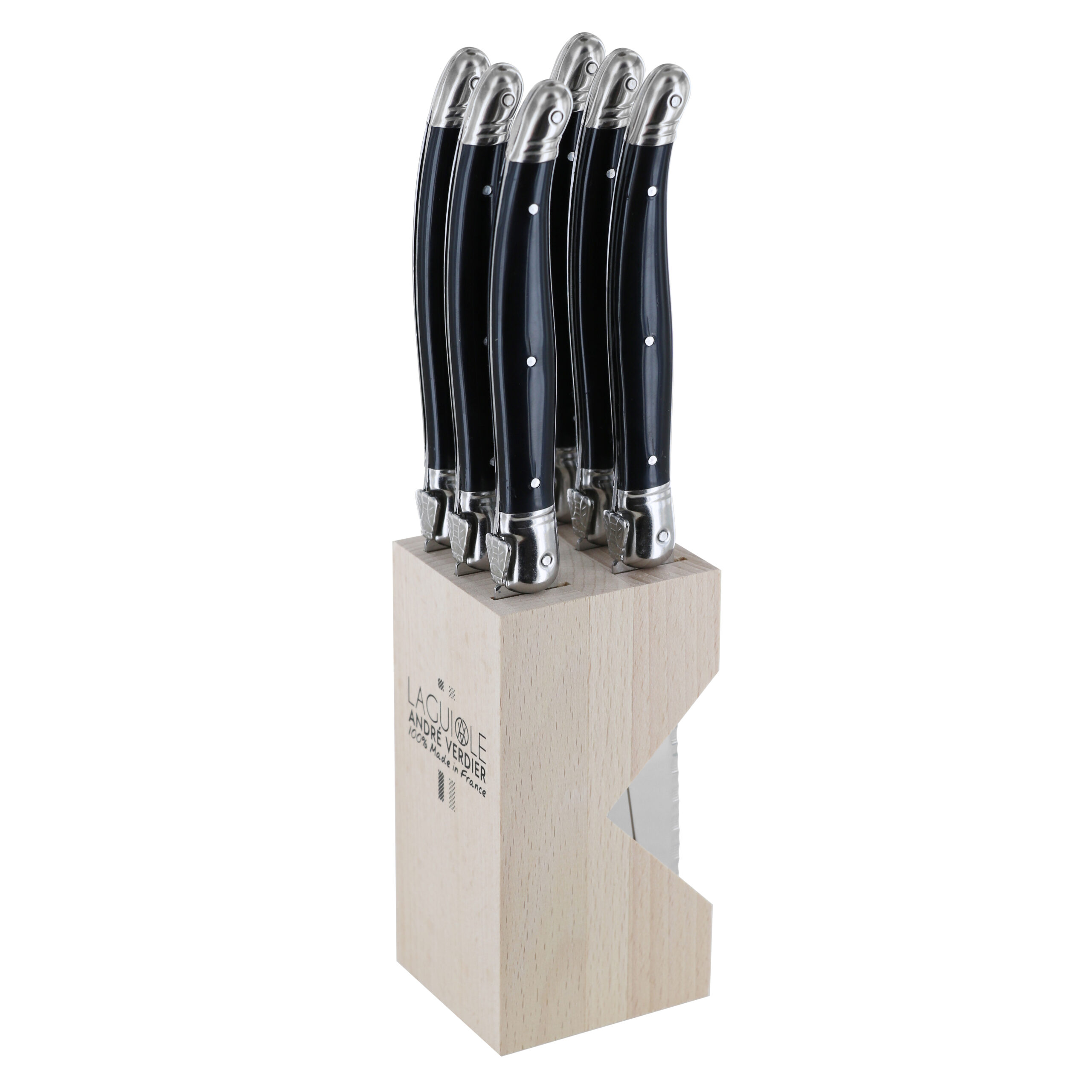 Verdier Steak Knife Block Set - Black
