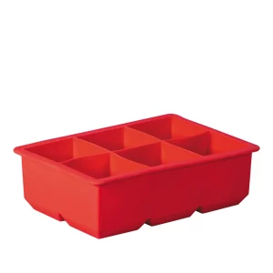 Avanti 6 Cup Silicone King Ice Cube Tray - Red