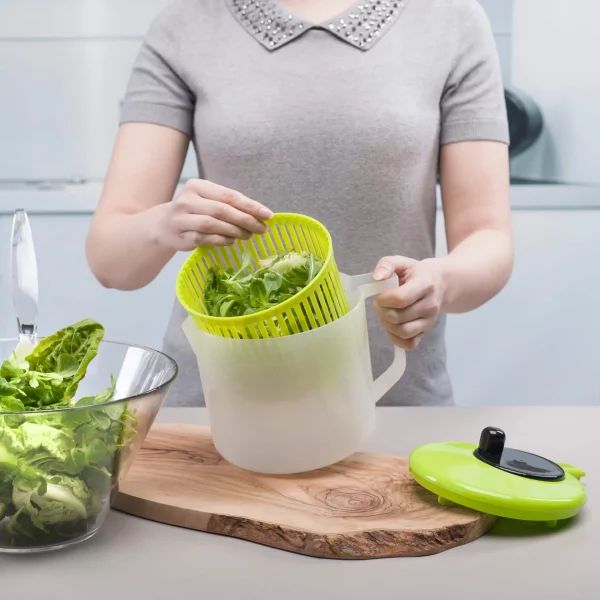zeal-j259_salad-spinner-with-jug-in-lime_in-use_open_2000x2000