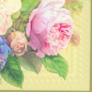 IHR Fairy Rose Cream Cocktail Napkins