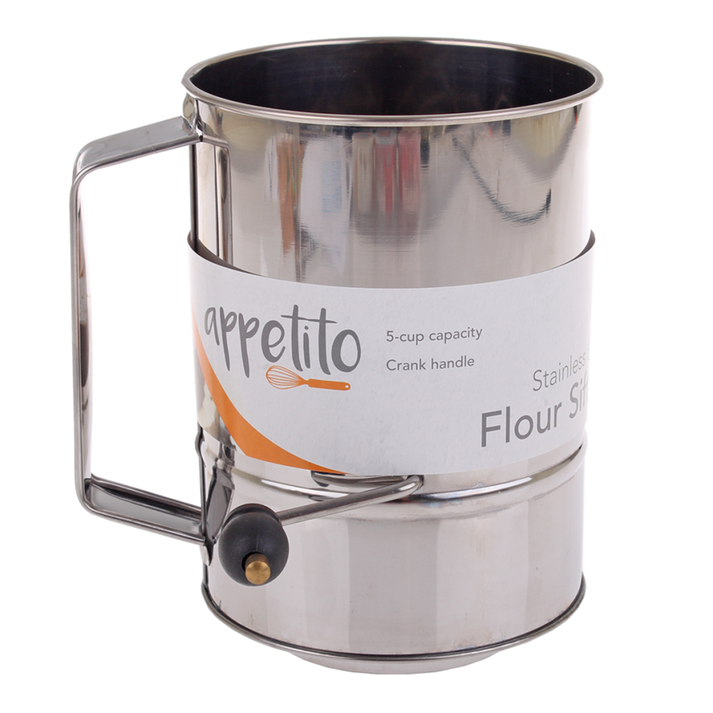 Appetito Stainless Steel Flour Sifter 5 Cup The Scullery Kerikeri
