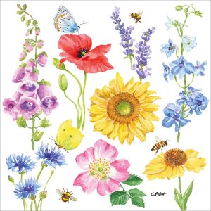PPD Flowers & Bees Luncheon Napkins