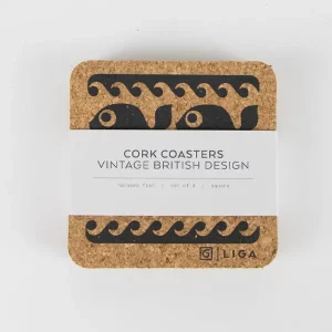 Liga Cork Coasters - Hornsea Fish - Set of 4