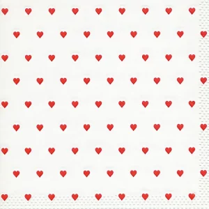 Paper + Design Petit Coeurs Red Luncheon Napkins