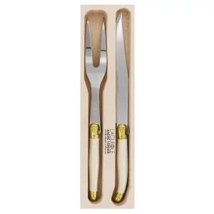 Verdier Carving Set - Ivory/Brass