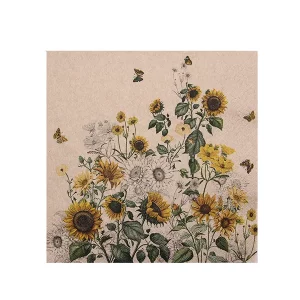 Home Fashion Eco Line Sunflower Field Luncheon Napkins