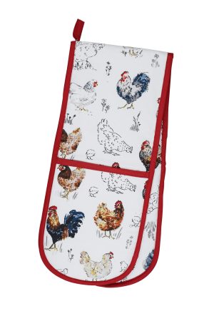 Ulster Weavers Double Oven Glove - Farm Birds