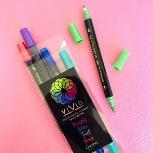 Vivid Edible Metallic Markers - Rainbow - 5 Pack