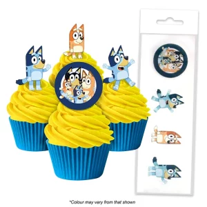 Cake Craft Bluey Edible Wafer Cupcake Toppers - Pack of 16