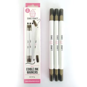 Cake Craft Edible Ink Markers - 3 Pack - Black