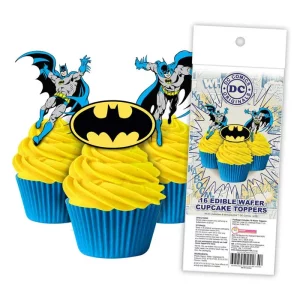 Cake Craft Batman Edible Wafer Cupcake Toppers - Pack of 16