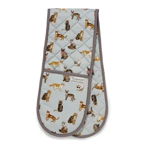 CookSmart Curious Cats Double Oven Glove