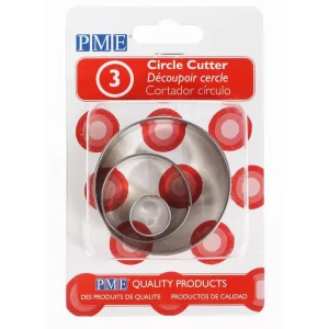 PME Stainless Steel Round Cutters - Set of 3