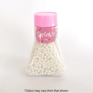 Sprink’d Sugar Balls – Pearl White 4mm – 110g