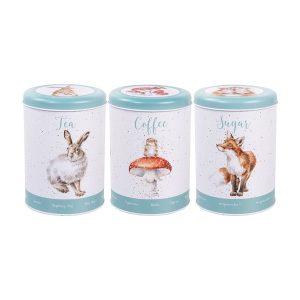 Wrendale Designs 'Woodland' Tea, Coffee, Sugar Canister Set