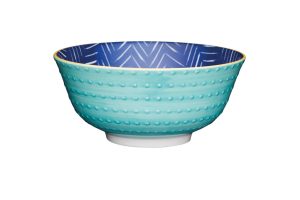 Mikasa Do It All Bowl - Blue Chevron/Spotty