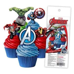 Cake Craft The Avengers Edible Wafer Cupcake Toppers - Pack of 16
