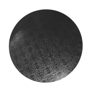 6mm MDF Round Cake Board – Black – 30cm/12in