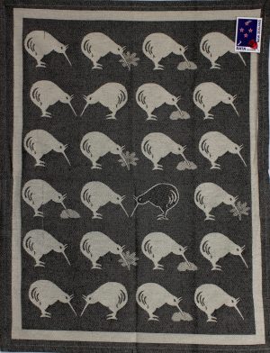 'Kiwi Country' Tea Towel - Black