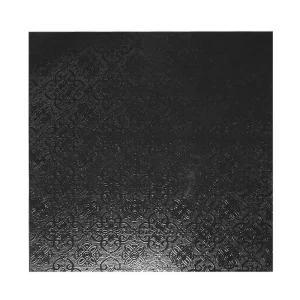 6mm MDF Square Cake Board – Black – 25cm/10in
