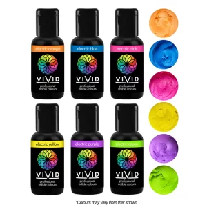 Vivid Electric Gel Colours - 6 Pack