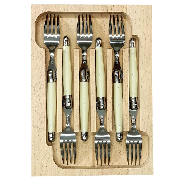 Verdier Ivory Fork Set of 6