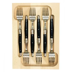 Andre Verdier Laguiole Fork Set - Black