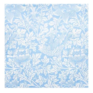Havi William Morris Bird and Anemone Light Blue Cocktail Napkins