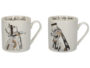 Victoria And Albert Alice In Wonderland Set of 2 His And Hers Can Mugs