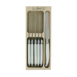 Verdier White Table Knife Set of 6