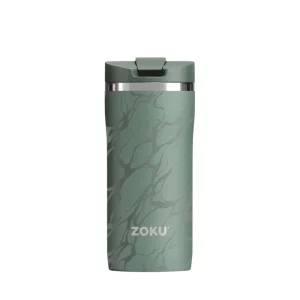Zoku Stainless Travel Mug 355ml Green Marble