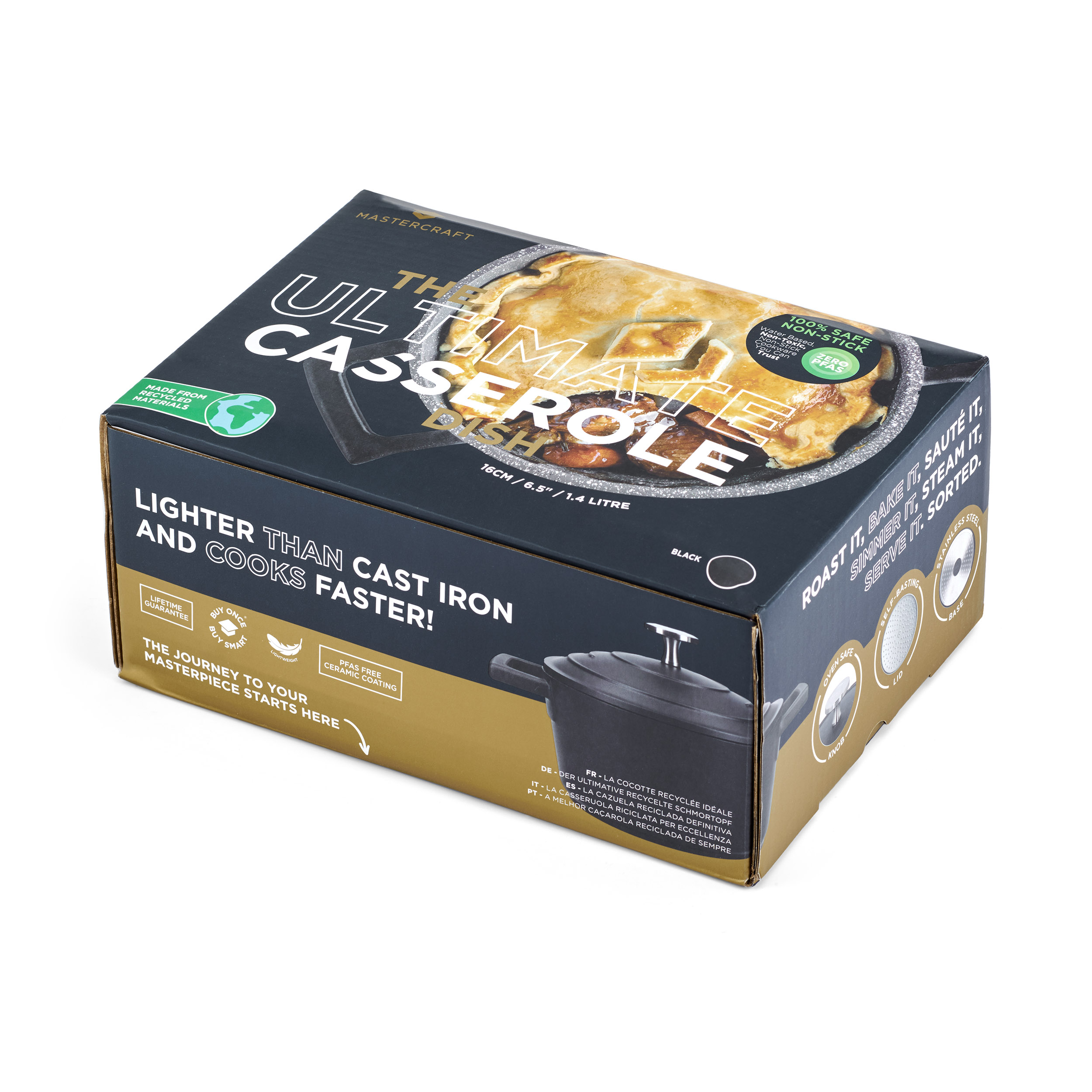 MasterCraft Casserole 1.4L/16cm Black - Image 7