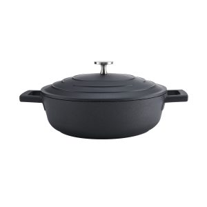 MasterCraft Shallow Casserole 24cm Black