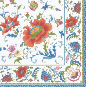 Caspari Luncheon Chinese Ceramic White