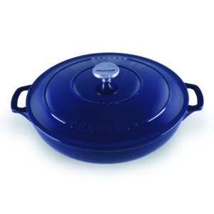 Chasseur Shallow Round Casserole 30cm/2.5L Midnight Blue