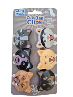 White Magic Cute Bag Clips - Dogs