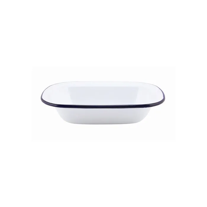 Falcon Pie Dish Oblong Enamelware 28cm