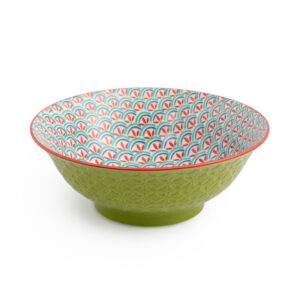 Mikasa Ramen Bowl 21cm Green Blue Geometric