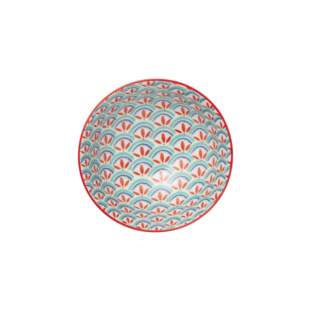 Mikasa Nibble Bowl 12cm Green Blue Geometric - Image 3