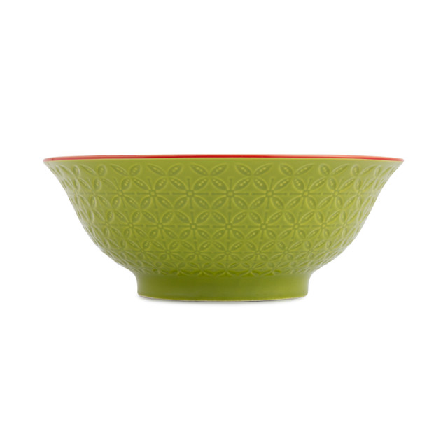 Mikasa Ramen Bowl 21cm Green Blue Geometric - Image 2