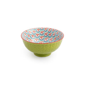 Mikasa Nibble Bowl 12cm Green Blue Geometric