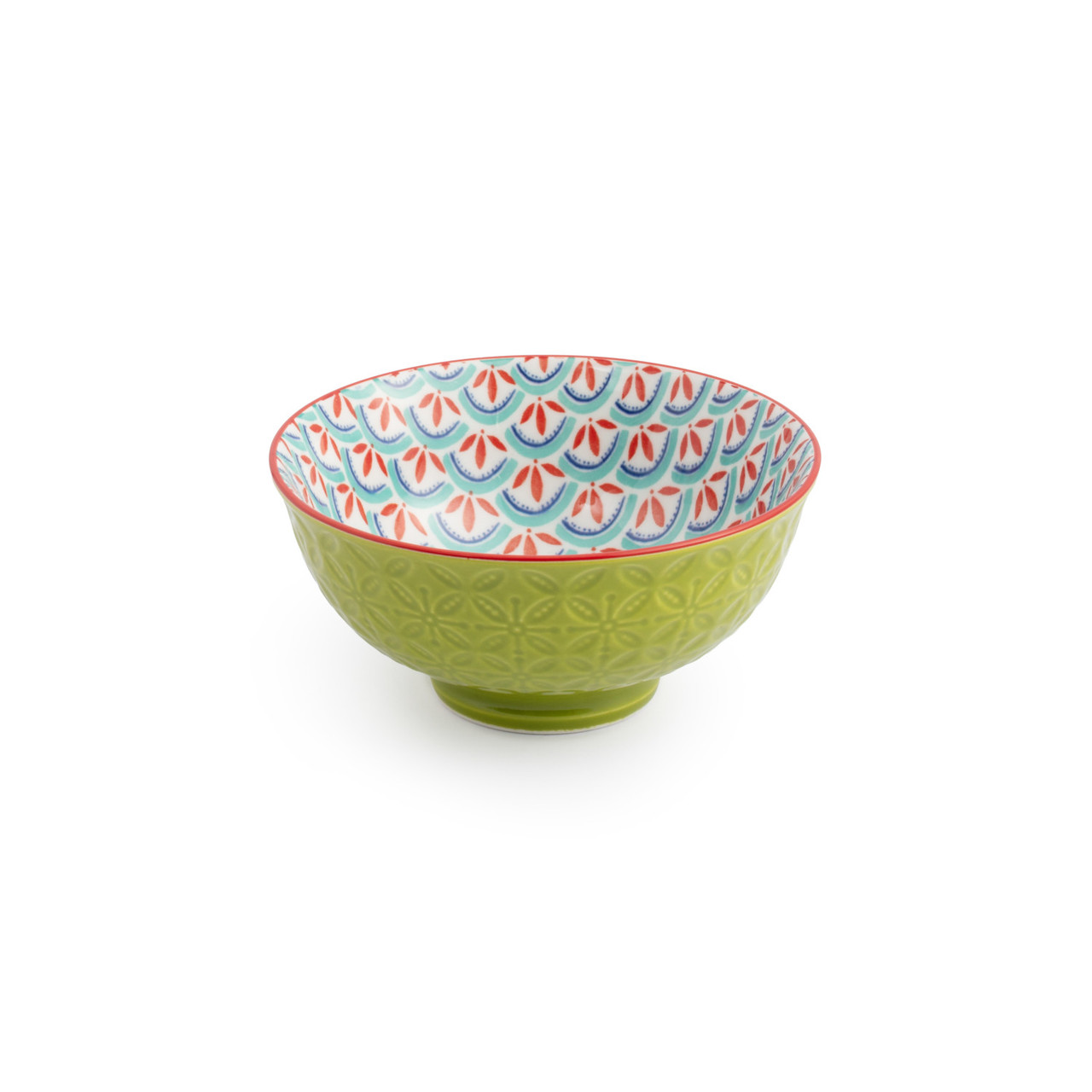 Mikasa Nibble Bowl 12cm Green Blue Geometric