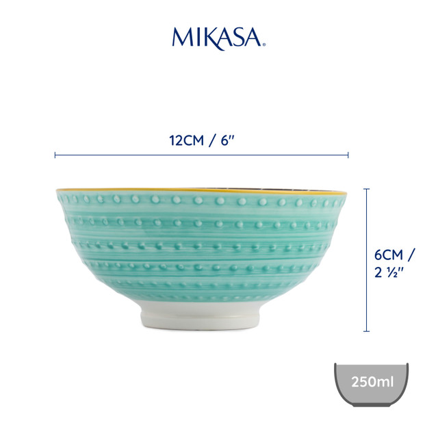 Mikasa Nibble Bowl 12cm Indigo Chevron - Image 5