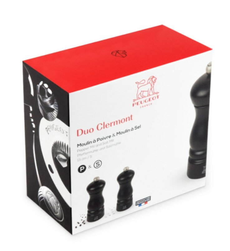 Peugeot Clermont Salt & Pepper Set 13cm - Black