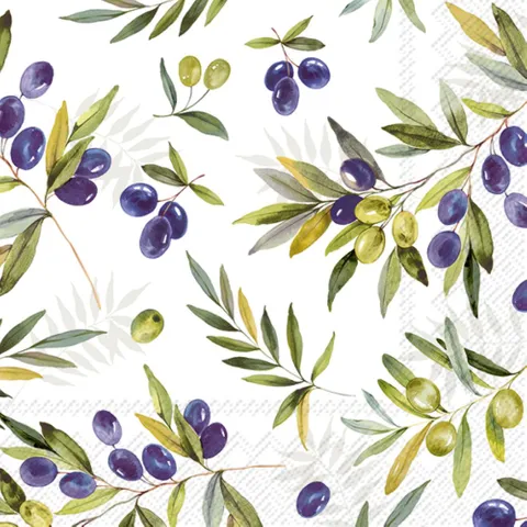 IHR Luncheon Olive Branches Napkin