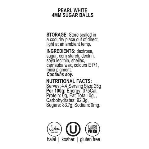 Sprink'd Sugar Balls Pearl 4mm 60g - Image 2