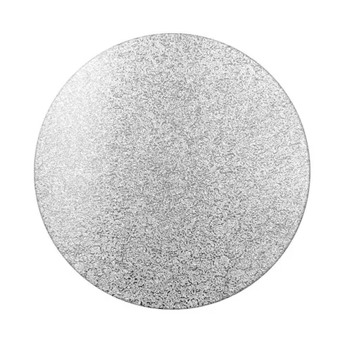 6mm MDF Round Cake Board – Silver – 35cm/14in